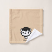 ふわふわビソンベビー-かわいいズファームアニマルアート バスタオルセット (ウォッシュタオル)