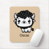 ふわふわビソンベビー-かわいいズファームアニマルアート マウスパッド (マウス)