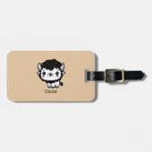 ふわふわビソンベビー-かわいいズファームアニマルアート ラゲッジタグ (正面横)