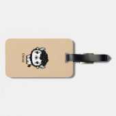 ふわふわビソンベビー-かわいいズファームアニマルアート ラゲッジタグ (裏面横)