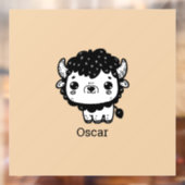 ふわふわビソン赤ちゃん - かわいい農場動物アート ウィンドウサイン (シート2)