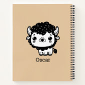 ふわふわビソン赤ちゃん - かわいい農場動物アート ノートブック (裏面)