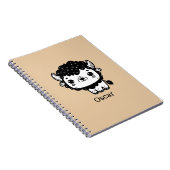 ふわふわビソン赤ちゃん - かわいい農場動物アート ノートブック (右側)