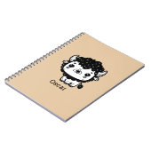 ふわふわビソン赤ちゃん - かわいい農場動物アート ノートブック (左側)