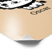 ふわふわビソン赤ちゃん - かわいい農場動物アート フォトプリント            (角)