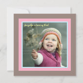 ふわふわピンクの妖精プリンセス星の女の子の誕生日 招待状 (裏面)