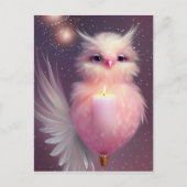 ふわふわピンクの赤ちゃん鳥 ポストカード (正面)