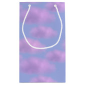 ふわふわピンククラウドパーソナライズされた抱き枕 スモールペーパーバッグ (裏面)