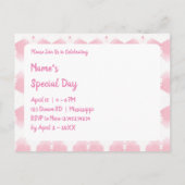 ふわふわピンクバニー特別デー インビテーションポストカード (裏面)