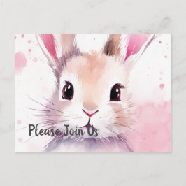 ふわふわピンクバニー特別デー インビテーションポストカード