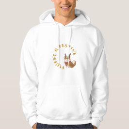 ふわふわフェスティブ – かわいいトナカイの犬Tシャツ パーカ