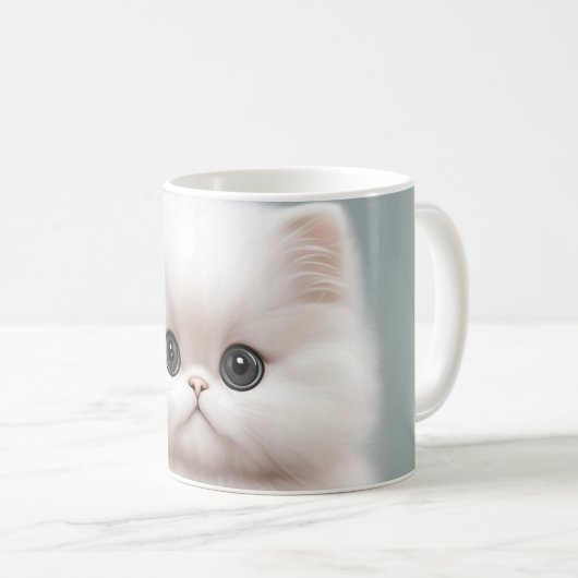ふわふわペルシャ子供部屋猫芸術 コーヒーマグカップ (正面右)