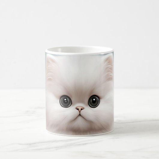 ふわふわペルシャ子供部屋猫芸術 コーヒーマグカップ (中央)