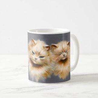 ふわふわペルシャ猫 ビンテージ ルイ・ウェイン ネコ アート コーヒーマグカップ