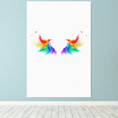 ふわふわレインボーウィングス キャンバスプリント (インサイチュ (ウッドフロア))