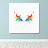 ふわふわレインボーウィングス キャンバスプリント (インサイチュ (ウッドフロア))