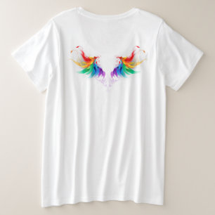 ふわふわレインボーウィングス プラスサイズTシャツ