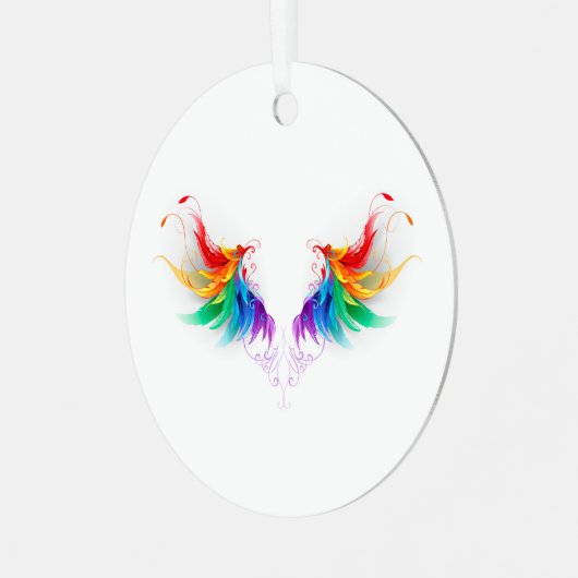 ふわふわレインボーウィングス メタルオーナメント (正面左)