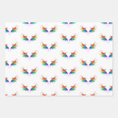 ふわふわレインボーウィングス ラッピングペーパーシート (正面3)