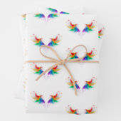 ふわふわレインボーウィングス ラッピングペーパーシート (インサイチュ)