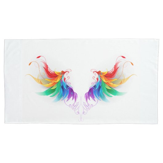 ふわふわレインボーウィングス 枕カバー (正面)