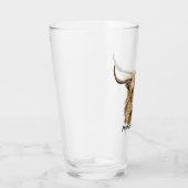 ふわふわレッドハイランドカウズオリジナルデジタルアート タンブラーグラス (右)