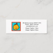 ふわふわ可愛いテディベアベビーシッティングサービス スキニー名刺 (裏面)