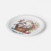 ふわふわ子羊とイースターエッグ ペーパープレート (アングル)