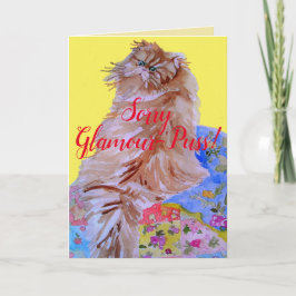 ふわふわ猫のクッション グラムール・プッシー ごめんねカード カード