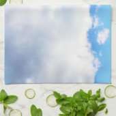 ふわふわ白い雲と青空 キッチンタオル (折り畳み)