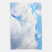 ふわふわ白い雲と青空 キッチンタオル (縦)