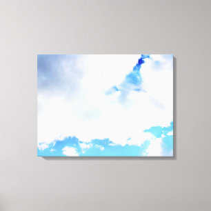 ふわふわ白い雲と青空 キャンバスプリント