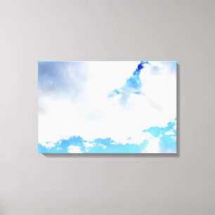 ふわふわ白い雲と青空 キャンバスプリント