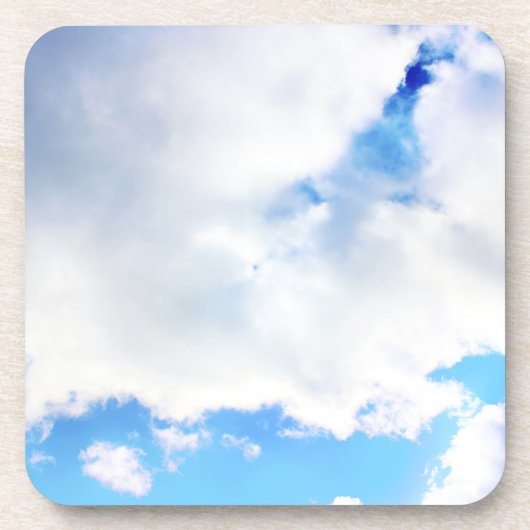 ふわふわ白い雲と青空 コースター (正面)