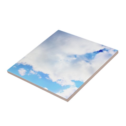 ふわふわ白い雲と青空 タイル (側面)