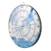 ふわふわ白い雲と青空 ダーツボード (正面右)