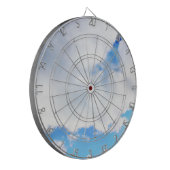 ふわふわ白い雲と青空 ダーツボード (正面左)