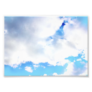 ふわふわ白い雲と青空 フォトプリント           