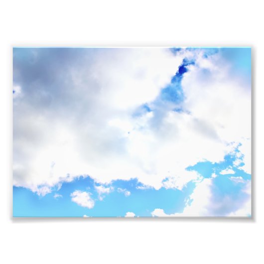 ふわふわ白い雲と青空 フォトプリント            (正面)
