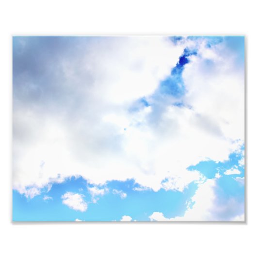 ふわふわ白い雲と青空 フォトプリント            (正面)