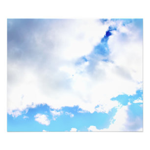 ふわふわ白い雲と青空 フォトプリント           