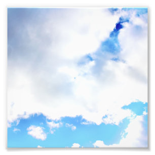 ふわふわ白い雲と青空 フォトプリント           