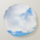 ふわふわ白い雲と青空 ラウンドクッション (裏面)