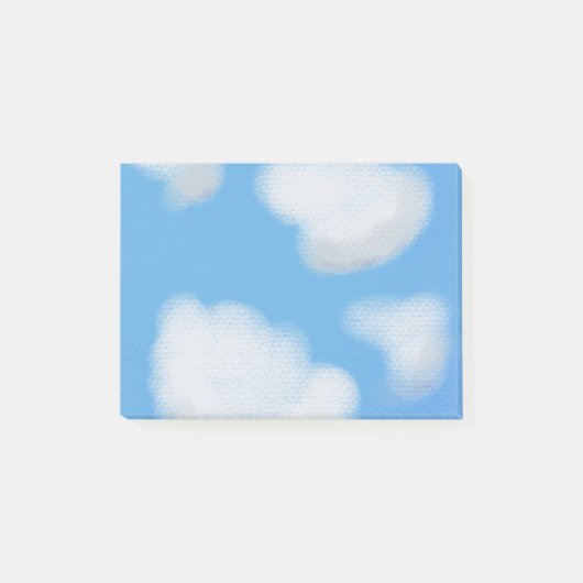 ふわふわ白い雲の付箋 ポストイット (正面)
