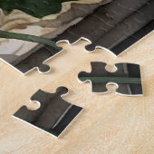 ふわふわ白ペルシャ猫が入った庭 ジグソーパズル (側面)