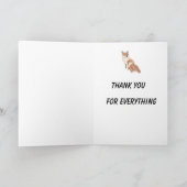 ふわふわ茶色のキツネと可愛い可愛い可愛い母の日 シーズンカード (内部)