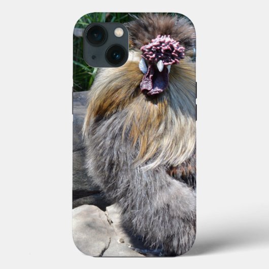 ふわふわ醜いニワトリ iPhone 13 カバー (裏面)