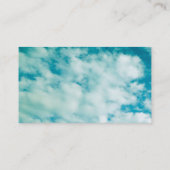 ふわふわ雲の名刺テンプレート自然写真 名刺 (裏面)