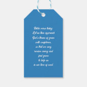 ふわふわ雲の晴れた白いスカイパターン ギフトタグ (裏面)