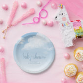 ふわふわ雲の雨滴ベビーシャワー ペーパープレート (パーティー)